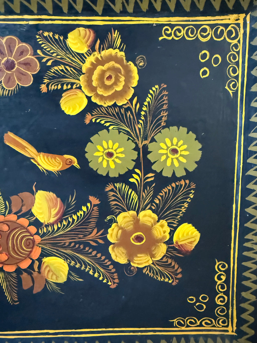 Russian Folk Art Decorative Tray