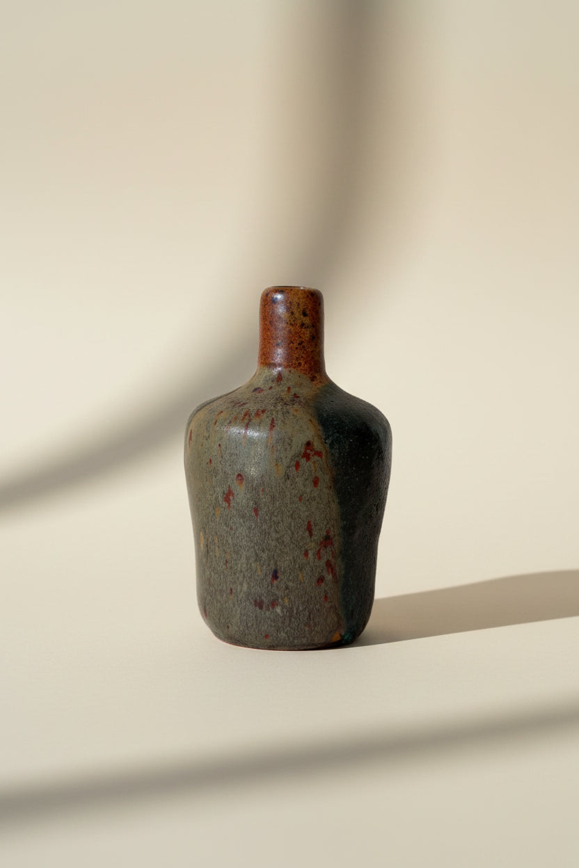 Glazed Ceramic Studio Bud Vase