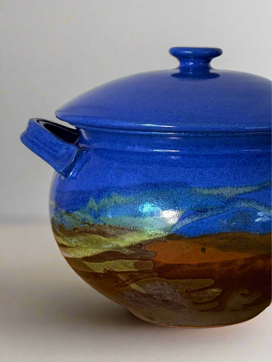 Clay Landscape Serving Pot