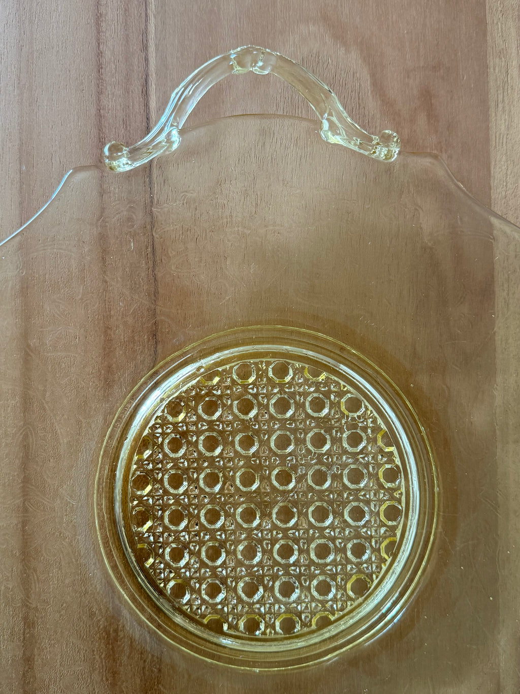 1930s Lancaster Glass Company ‘Cane’ Cake Dish