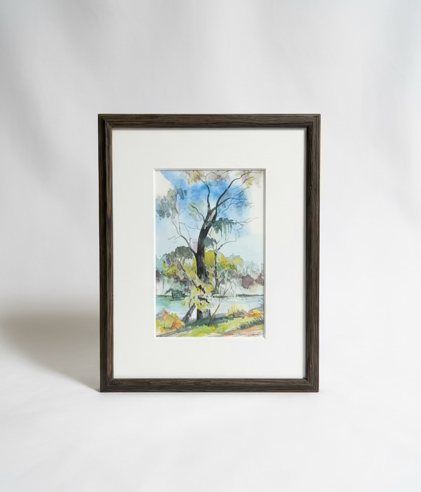 Framed, Signed Shannon Marquard Landscape Watercolor