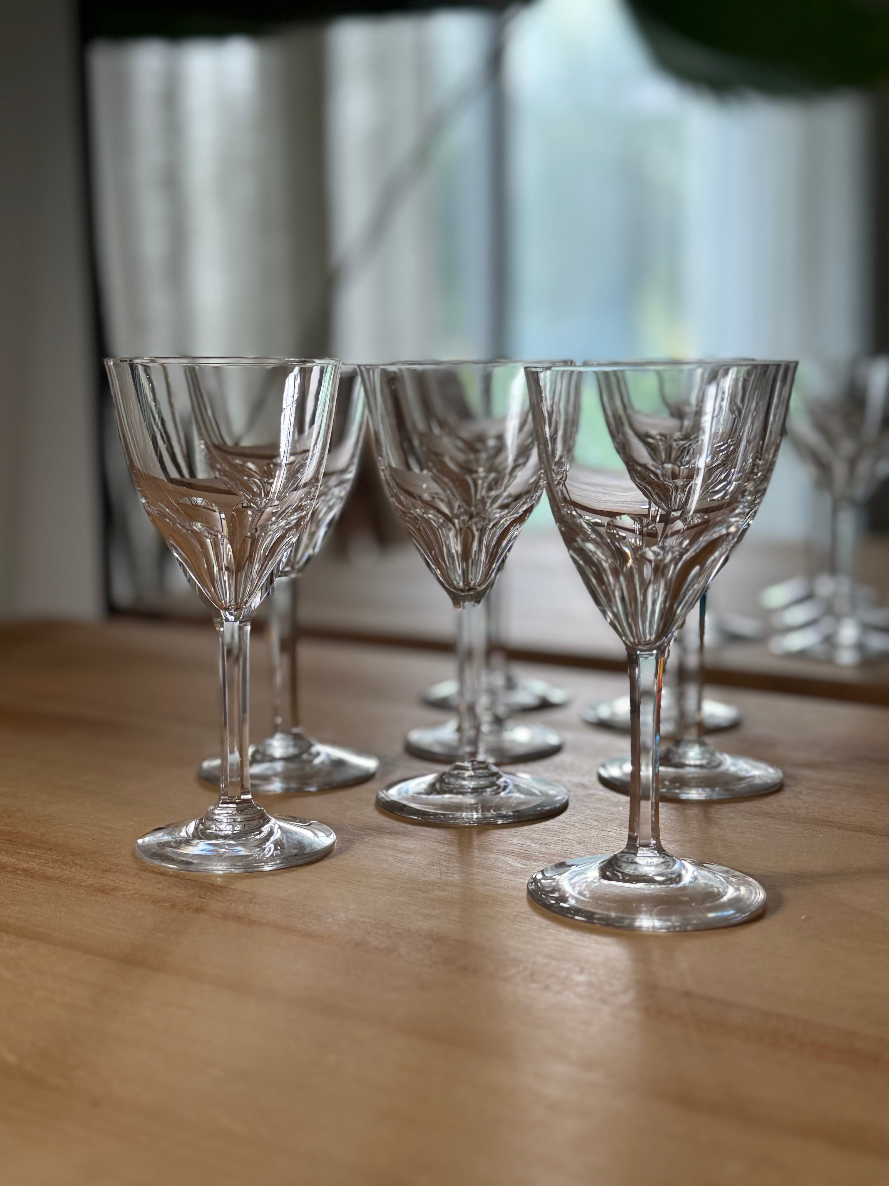Vintage Baccarat Cut Crystal "Genova" Petal Coupe (set of 8)