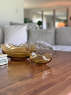 Mid-century Amber Hosting Bowls (set of 2)