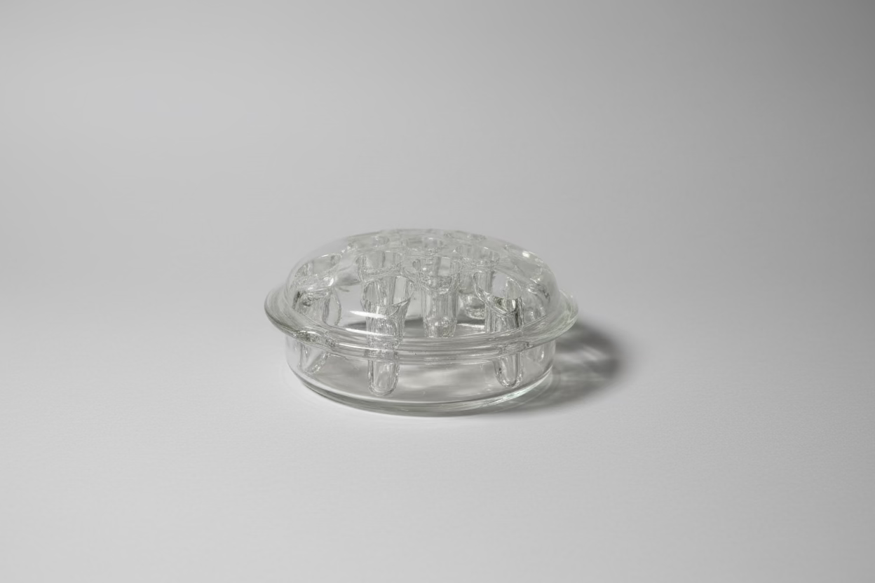 Vintage Glass Flower Frog - 4.5"