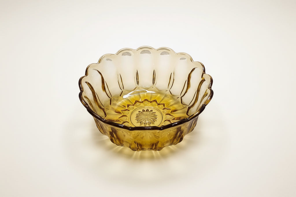 1960s Anchor Hocking Amber Glass Bowl