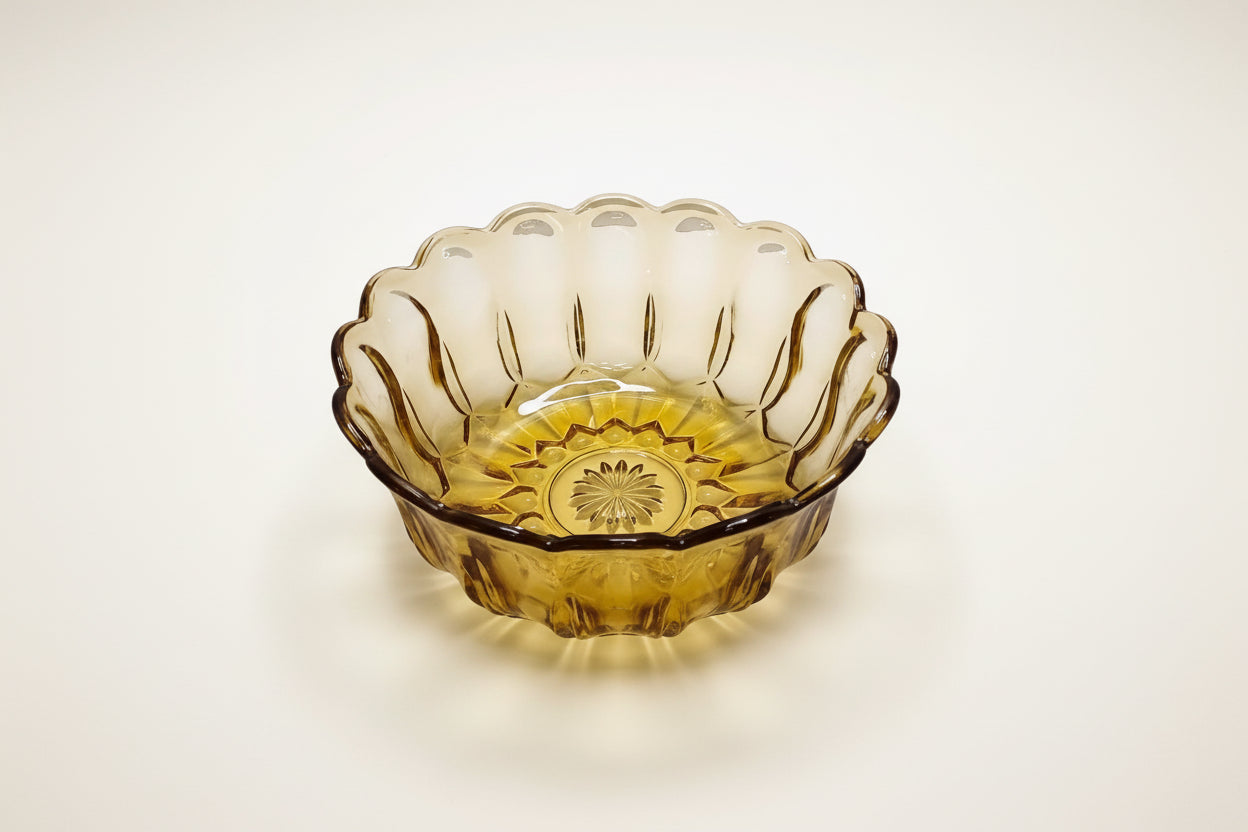 1960s Anchor Hocking Amber Glass Bowl