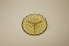 1960s Anchor Hocking Amber Tri-compartment Dish